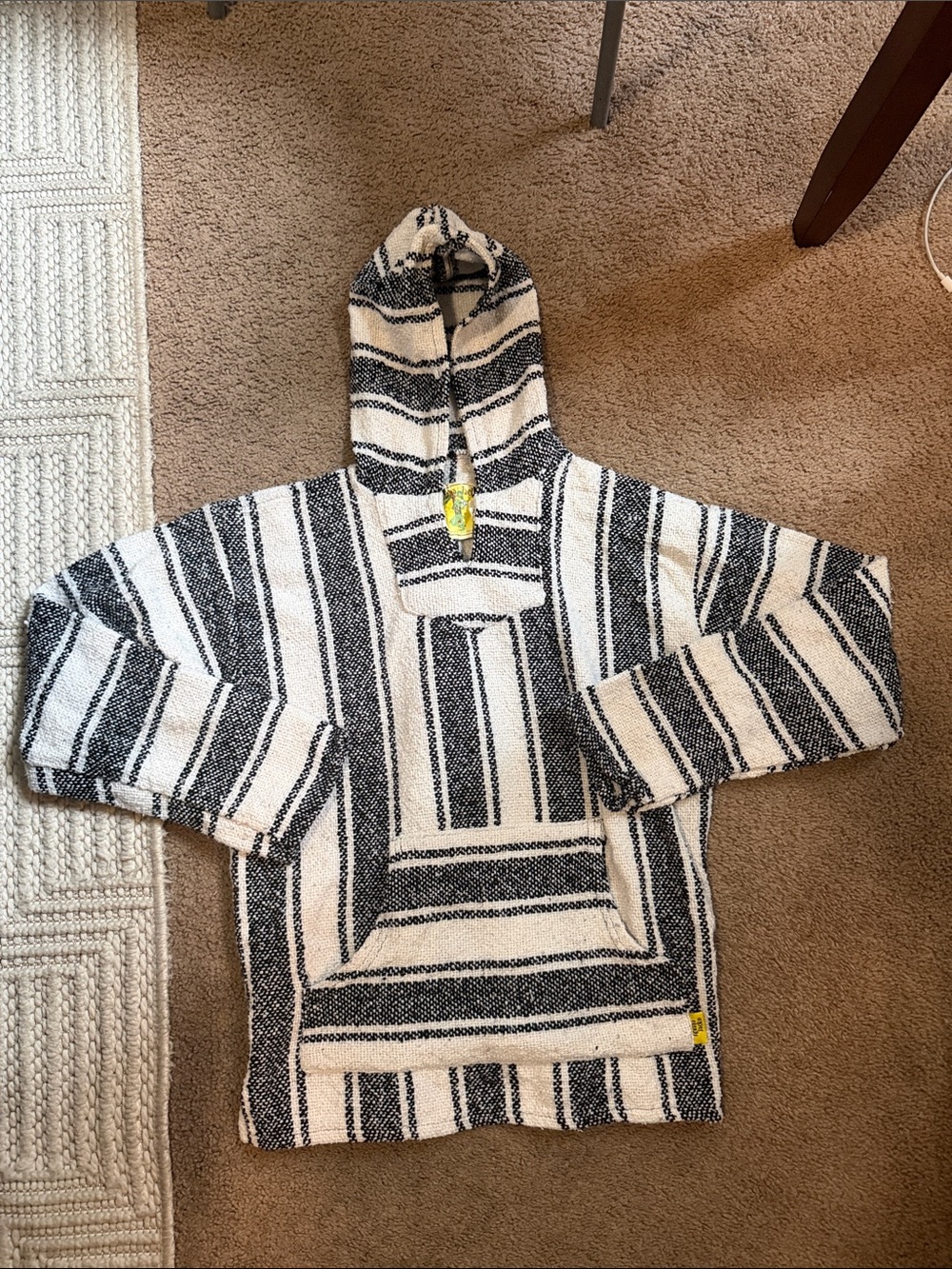 Striped Hooded Iguana Jack - Black & Cream